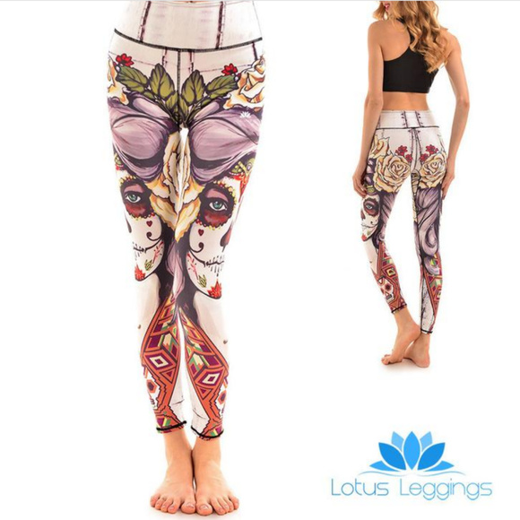 NEW LotusX™ Sugar Skull Leggings - Picture 5 of 9